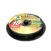 TDK CD-R光盘10片装 (黄金盘)
