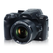 海尔 W36 数码相机 黑色(1800万像素 3英寸旋转屏 36倍光学变焦 22.5mm广角)