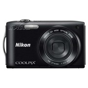 尼康 S3200 数码相机 黑色(1602万像素 2.7英寸液晶屏 6倍光学变焦 26mm广角)