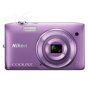 尼康 S3500 数码相机 紫色(2005万像素 2.7英寸屏 7倍光学变焦 26mm广角)
