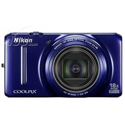 尼康 S9200 数码相机 蓝色(1602万像素 3英寸液晶屏 18倍光学变焦 25mm广角)