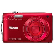 尼康 S3200 数码相机 红色(1602万像素 2.7英寸液晶屏 6倍光学变焦 26mm广角)