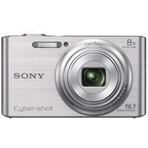 索尼 W730 数码相机 银色(1610万像素 2.7英寸液晶屏 8倍光学变焦 25mm广角)产品图片主图
