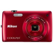 尼康 S4300 数码相机 红色(1602万像素 3英寸液晶触屏 6倍光学变焦 26mm广角)