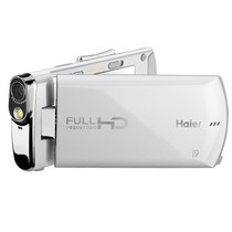 海尔 DV-I9 全高清高清闪存摄像机 白色(1080P全高清 1600万像素 3英寸高清触摸屏)产品图片主图