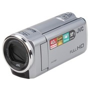 JVC GZ-E100SAC 高清闪存摄像机 银色 (251万像素 高清&标清双模式 增强防抖 延时/自动摄像)