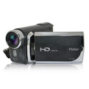海尔 DV-V10 高清摄像机 黑色 (720P高清摄像 8倍数字变焦 3.0英寸高清显示屏 双卡双电双补光灯)