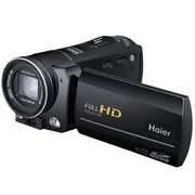 海尔 DV-P10 全高清内置投影摄像机 黑色 (500万像素 8倍光学变焦 闪存式 3.0英寸触摸屏)