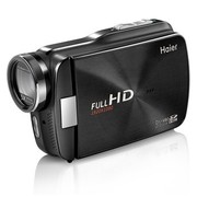 海尔 DV-V80 全高清摄像机 亚光黑(1080P全高清 5倍光学变焦 3寸高清触摸屏 支持双卡储存)