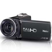 海尔 E68 数码摄像机 黑色(1600万像素 10倍光学变焦 3.0英寸16:9高清触摸屏 1080P高清摄像)