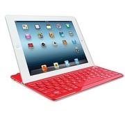 罗技 iPad平板电脑无线蓝牙超薄键盘盖 红色