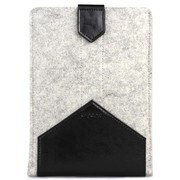 的牌（d-park） 水瓶座 羊毛真皮平板保护套(7.9英寸以下通用) 浅灰&黑色 适用iPad mini 1/2 Retina