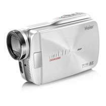 海尔 DV-V80 全高清摄像机 珍珠白(1080P全高清 5倍光学变焦 3寸高清触摸屏 支持双卡储存)产品图片主图
