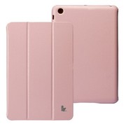 杰森克斯（jisoncase） 苹果iPad mini/mini2 超纤皮套 手工超薄皮套纯色带休眠唤醒 粉色 JS-IM2-01H35