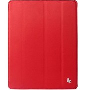 杰森克斯（jisoncase） 苹果iPad2/3/4纯手工支架保护套 时尚绚丽 高档荔枝皮款 靓丽红 JS-IPD-07I30