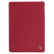 杰森克斯（jisoncase） 苹果iPad5/air 纯手工支架保护套 时尚新主张 高档荔枝皮 油边款 桃红色 JS-ID5-09T34