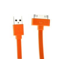 reflying苹果mfi认接口通用数据线iphoe44sipad23橙色