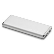 飞毛腿 M100 双USB 聚合物移动电源/充电宝 10000毫安 银色