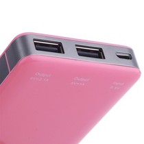 飞利浦 DLP6060 双USB移动电源/充电宝 5000毫安 粉色产品图片主图