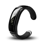 酷道 F3 智能手环手镯蓝牙手表穿戴车载免提通话腕表震动提醒手机平板通用耳机 黑色