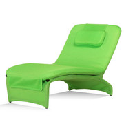 艾力斯特 SL-B01 单人折叠电动按摩沙发椅贵妃懒人椅 阳台椅 休闲按摩椅 青春绿