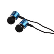 摩士顿 手机耳机立体声线控入耳式带麦 适用于苹果/小米/红米/note4g增强版三星华为 蓝色