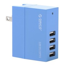 ORICO DCP-4U-BL 4口USB手机充电头 三星s4小米苹果充电器 蓝产品图片主图