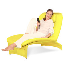 艾力斯特 SL-B01 单人折叠电动按摩沙发椅贵妃懒人椅 阳台椅 休闲按摩椅 黄色产品图片主图