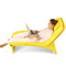 艾力斯特 SL-B01 单人折叠电动按摩沙发椅贵妃懒人椅 阳台椅 休闲按摩椅 黄色产品图片3