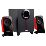 金河田 多媒体台式H301 红色版音箱 (2.1有源、木质、超重低音、宽幅、高保真)