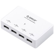 ORICO DCP-4S-WH 超大功率4口2.4A苹果5S三星手机平板智能USB充电器 白