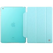 MATE 苹果iPad Air保护套/保护壳 三折 超薄iPad5皮套带休眠 蚕丝纹系列 薄荷蓝