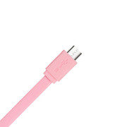 意达欧 micro数据线  面条USB数据线 适用于三星小米华为手机充电线数据传输线 (安卓面条数据线)1米-粉色