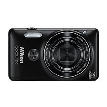 尼康 COOLPIX S6900 卡片式数码相机(1600万像素/翻转触摸屏/12倍光变/NFC)黑色产品图片主图