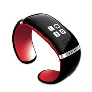 酷道 L12S智能手环蓝牙智能手表腕表手镯全球首款OLED触控穿戴健康设备手机伴侣计步器 红色