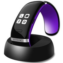 智蝶科技 OLED电容触摸屏蓝牙智能手环/智能手镯 无辐射手机伴侣 L12(紫色+黑色)产品图片主图