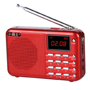 小霸王 便携式插卡音响PL-610 FM收音机迷你小音响老人带MP3音乐播放器外放小音箱 红色 加16G卡