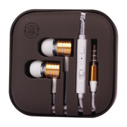 摩士顿 M3 手机耳机线控入耳式耳机子 适用于三星/小米/苹果/华为/htc 白金色