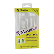 摩士顿 M21 手机耳机立体声线控入耳式耳机 M21-白色