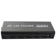 IT-CEO V7XF11 四进一出HDMI切换器 4进1出HDMI分配器/转换器 配遥控器和电源适配器 黑色