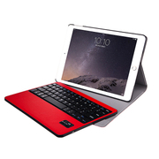 SEENDA 苹果ipad air2保护套蓝牙键盘ipad6皮套无线键盘商务智能休眠保护套 红色