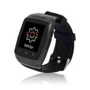 酷道 S12触屏蓝牙智能手表手环腕表计步器智能穿戴免提通话手机伴侣创意配件 黑色