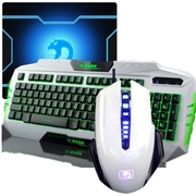 新盟 曼巴狂蛇7D 游戏键盘鼠标套装 USB游戏键鼠套 白曼巴狂蛇+白炼狱狂蛇7色背光