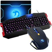 新盟 曼巴狂蛇7D 游戏键盘鼠标套装 USB游戏键鼠套 黑色曼巴狂蛇+K26三色背光