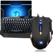 新盟 曼巴狂蛇7D 游戏键盘鼠标套装 USB游戏键鼠套 黑色曼巴狂蛇+黑K29三色背光