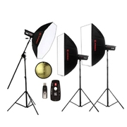 金贝 SPARK II400W 摄影灯摄影棚三灯套装 影室闪光灯柔光箱 服装人像儿童摄影器材 套餐一