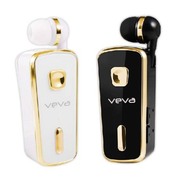 VEVA V8 蓝牙4.0 通用型伸缩线语音控制 领夹式蓝牙耳机 白色