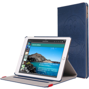 索士 苹果iPad Air2平板电脑保护套 9.7寸iPad6 叮当猫平板皮套Air2保护壳 蓝色
