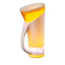 喜木 智能水杯 健康触摸感温保温杯 定时感应提醒水杯 触摸声控创意发光杯 活力橙产品图片主图