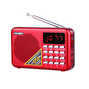 爱歌 GL20 插卡音箱收音机大功率大声王播放器便携式迷你音响MP3插U盘 深红色